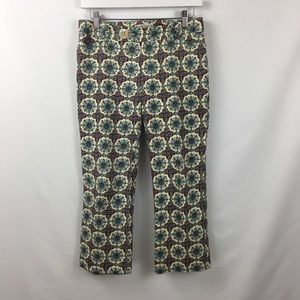 Nanette Lepore Floral Printed Cropped Pants Sz 4